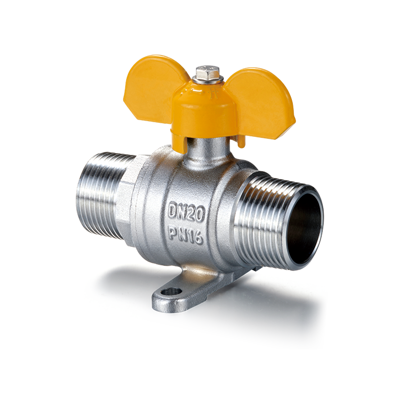 YH-214 Brass Ball Valve with Base& Butterfly Handle（M/M）